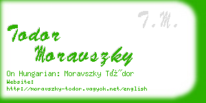 todor moravszky business card